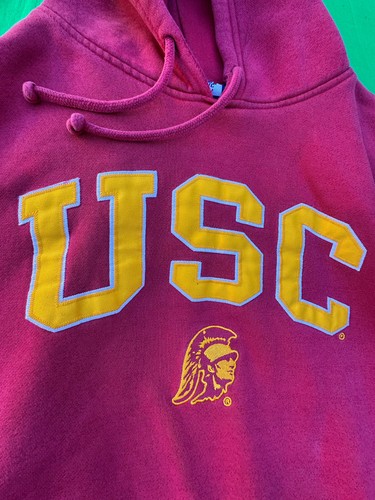 Vintage Varsity Athletic By Cadre USC Trojans Men's Pull Over Hoodie Size XL. - Picture 3 of 8