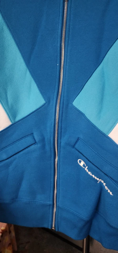 Champion Life Reverse Weave Colorblock Full Zip Logo Track Jacket NWT $80 XS D25 - Image 3 of 4
