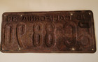 Single 1935 California License Plate Commercial Truck PC #C8890 Black & Yellow — photo 3