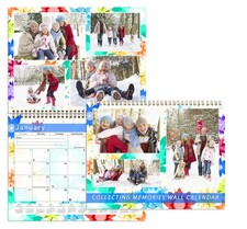 2026 Scrapbook Wall Calendar Spiral-bound - 12 Months Desk  01