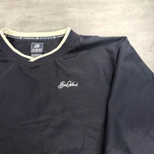 Ahead Sea Island Windbreaker Jacket Men XL Navy Blue Khaki Gold Light Pockets