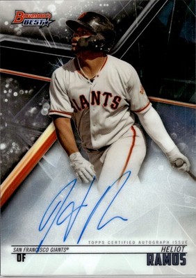 2018 Bowman Heliot Ramos ON-CARD AUTO Rookie #B18-HR Giants Prospect RC