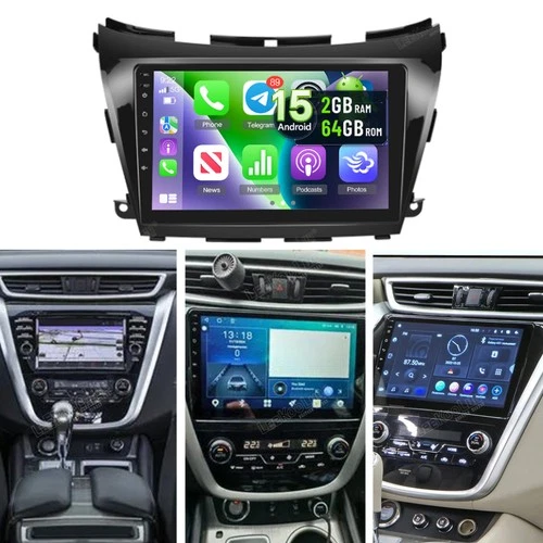 For Nissan Murano 2015-2023 2+64G Car Stereo Radio Android 15 Apple Carplay GPS
