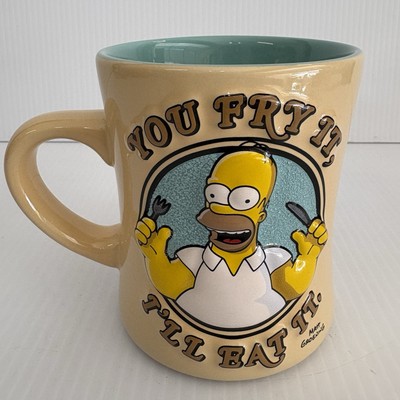Homer Simpson Mug You Fry It I ll Eat It Universal Studios 2008 Coffee Cup