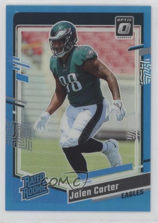 2023 Panini Donruss Optic Rated Rookie Aqua Prizm 243/299 Jalen Carter #281 0l8z