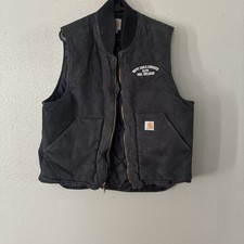 Carhartt Arctic Quilt-Lined Firm Duck Work Vest style V01 in black, customized