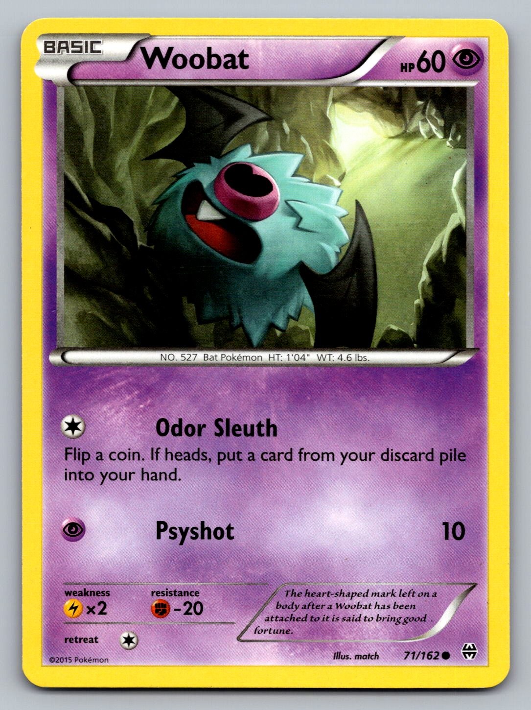 Pokemon TCG XY - BREAKthrough Woobat 71/162