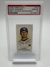 2008 Allen & Ginter 177 Evan Longoria Rookie Card PSA 10 Rays Mini  A&G Back. rookie card picture