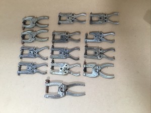 Lot of 13 Locking Toggle Plier Clamps - DE-STA-CO, KNU, Carr Lane