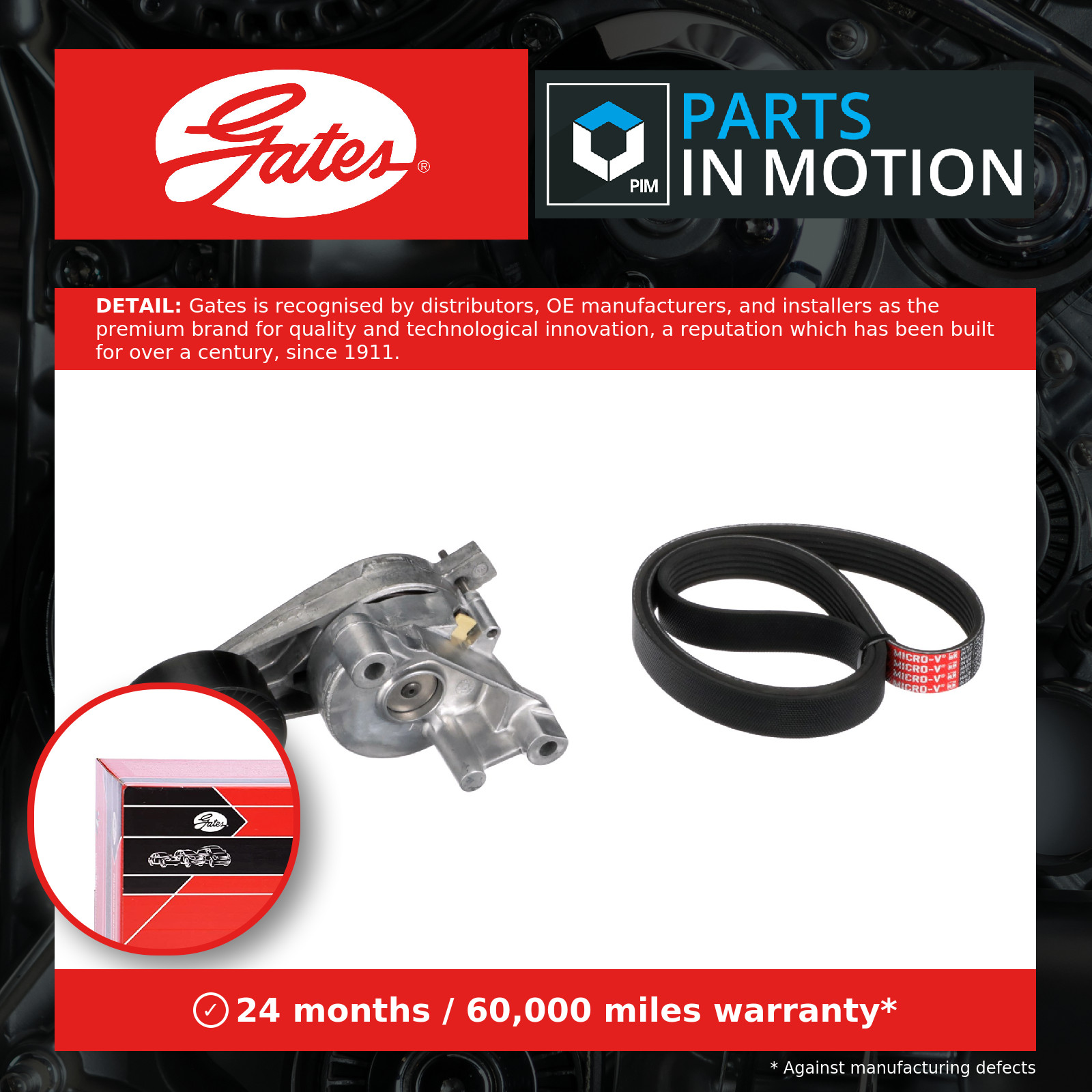 Gates K026PK1053 V-Ribbed Belt Set Replacement Service Fits Audi Seat Skoda VW - Image 9