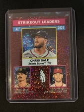 🔥Sale/Cease/Wheeler 2025 Topps Heritage #203 Strikeout Leaders Chrome Burgundy