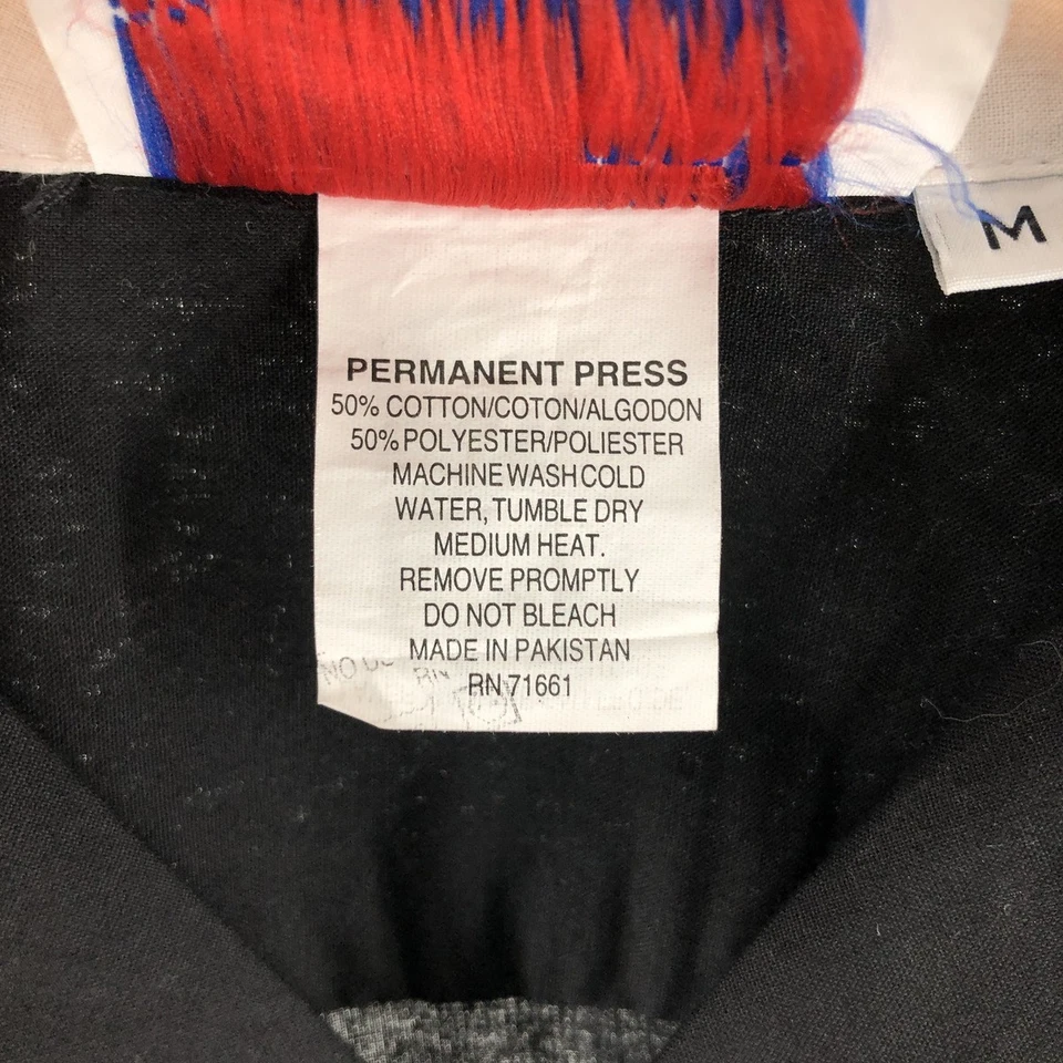Camisa de boliche vintage con estampado de cuello abierto Cruisin EE. UU. Camisa de caja para hombre talla mediana Foto 4 de 4