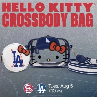 即発送入手困難 Hello Kitty クロスボディバッグ LA Dodgers 2025 Dodgers Hello Kitty Crossbody Bag | eBay