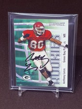 2000 Skybox Impact ANTHONY LUCAS RC #169 SIGNED AUTO On Card Rookie G.B. Packers. rookie card picture