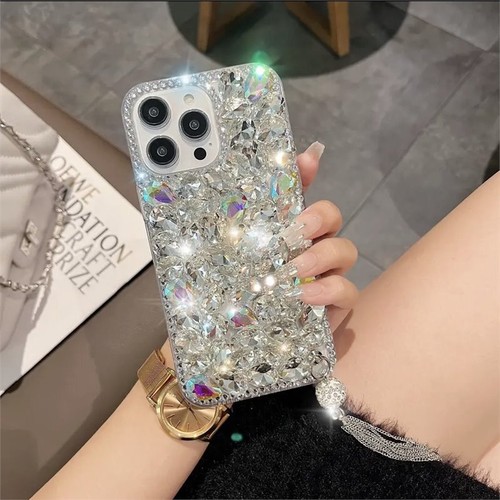3D Bling Diamonds Case Rhinestones Crystals Sparkly Tassel Phone Case for Women - 第 13/14 張圖片