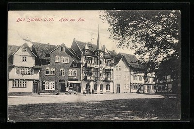 Bad Sooden a. W., Ansichtskarte, Partie am Hotel zur Post, Inh.: W. Hoffmann 