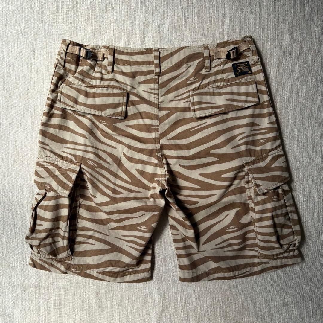A Bathing Ape Cotton Patterned Shorts Half Pants Brown M Waist 86cm thumbnail 7