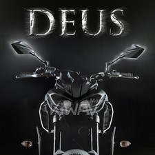 Motorcycle Mirrors Deus Black and Carbon Lightweight for Triumph Scrambler