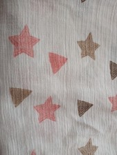 Girls Aden  Anais Baby Swaddle Muslin Blanket White Cotton Pink Gray Stars
