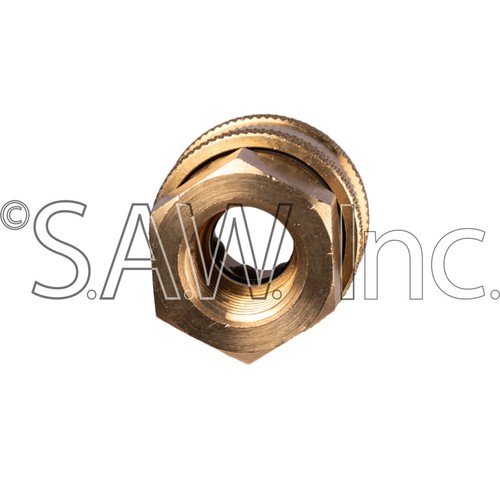 24.0067 MTM Hydro OEM Brass 1/4" QC Female - NPT Female Quick Connect Adapter - Picture 3 of 3