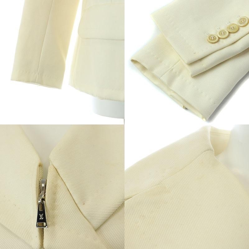 Louis Vuitton Womens White Silk ZipUp Jacket 34XS Authentic