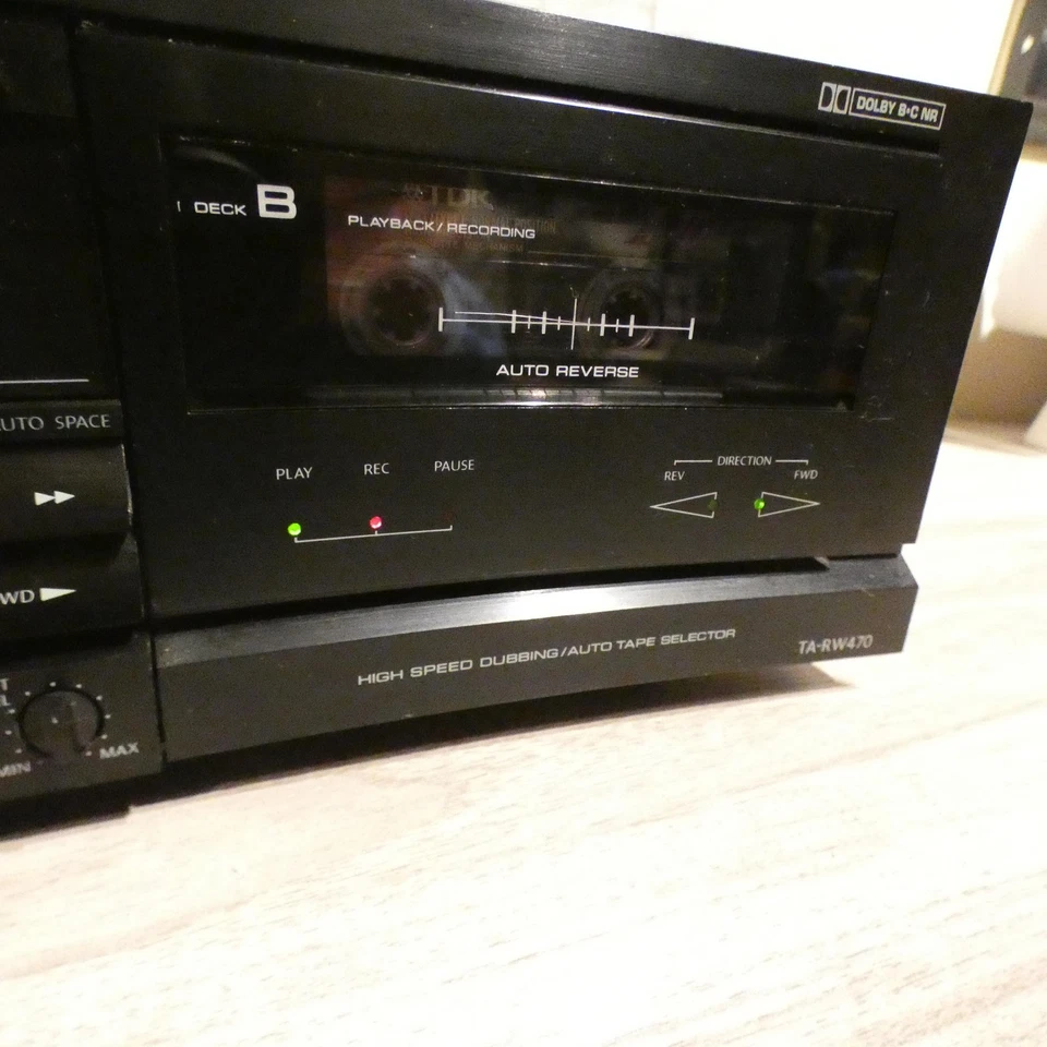 Onkyo TA-RW470 Estéreo Doble Cassette Deck Doblaje Dolby Auto Cinta Inversa Japón Foto 3 de 4
