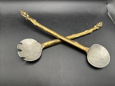 DAMAGED Original MICHAEL MICHAUD - TABLE ART Serving Utensils Asparagus