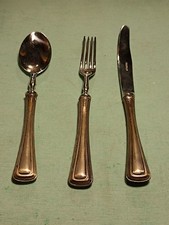 SOLINGEN SET COLTELLO FORCHETTA CUCCHIAIO DESSERT  MANICO LAMINA ARGENTO 800
