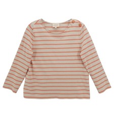 SEZANE Colette Mariniere Top Boat Neck Orange...