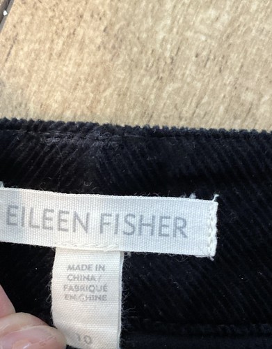 Eileen Fisher Damengröße 10 schwarz Cord Bio-Baumwollmischung Hose - Bild 4 von 9