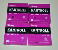 4 Boxes Prang Kantroll 937-8 Pressed Crayons – Vintage & Unused – Display Great