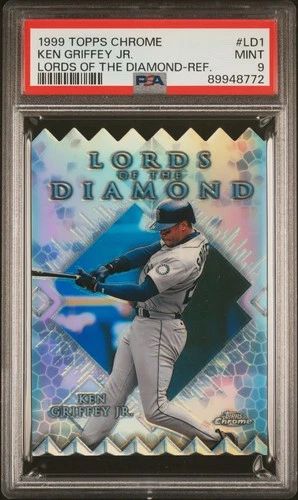 1999 Topps Chrome #LD1 Ken Griffey Jr. LORDS OF THE DIAMOND REFRACTOR PSA 9 HOF