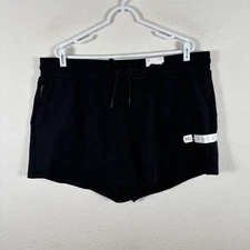 Xersion Womens Running Shorts Sz 1X Solid Stretch Black $40 MSRP New With Tags