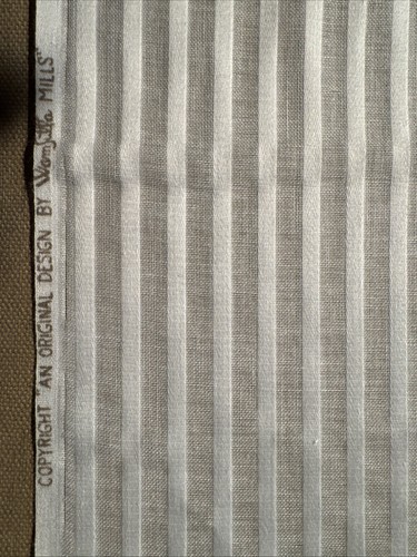 Vintage Wamsutta Sheer White Pink Orange Violet Floral Stripe Fabric 1.8Y #5 - Picture 5 of 8