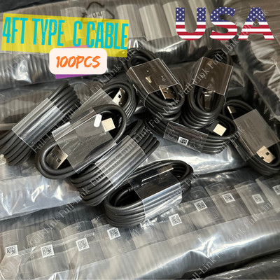 100X Bulk Lot Type C Charger Cable USB C Fast Charging Cord For Samsung Android