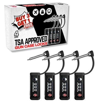 Gun Case Lock TSA Approved Cut Resistant Security Black Cedar Mill Fine
