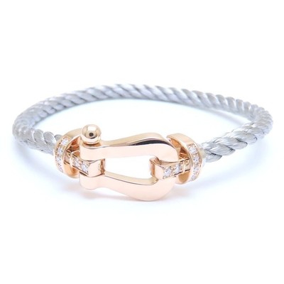 FRED 0B0030-6B0109 Force 10 Large Model 18K Pink Gold Bracelet Diamond /293886