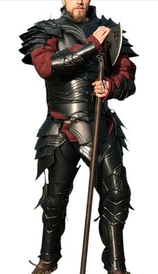 Mittelalter Ritter geschwärzter Stahl Dragomir Ganzkörperrüstung Anzug - Fantasy Rüstung