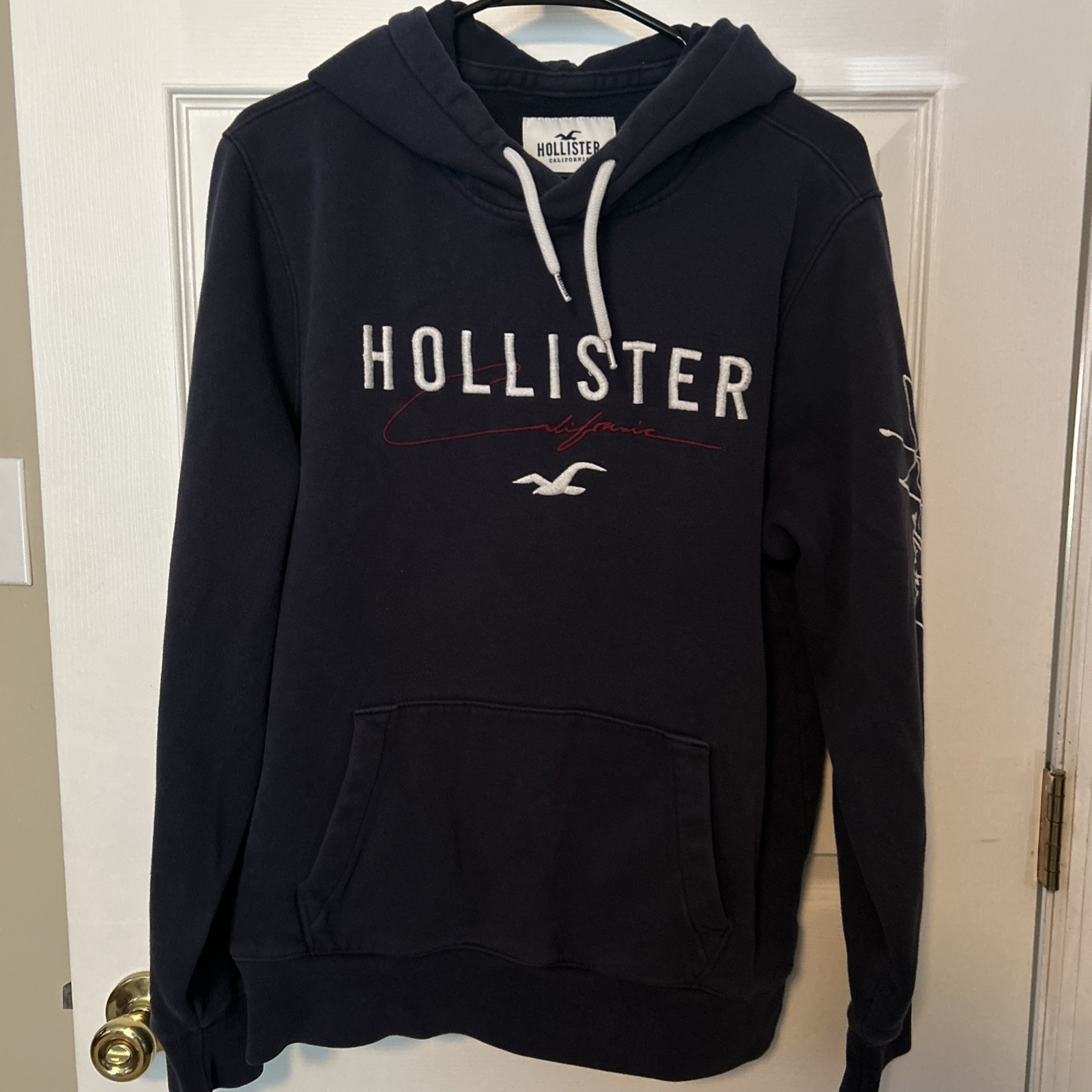 Hollister California Blue Large Adult Hoodie Outdoor Pullover
