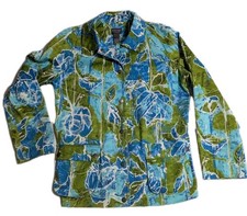 Additions by Chico s Women s Floral Lightweight Jacket Size 1 M Bloom Boldly