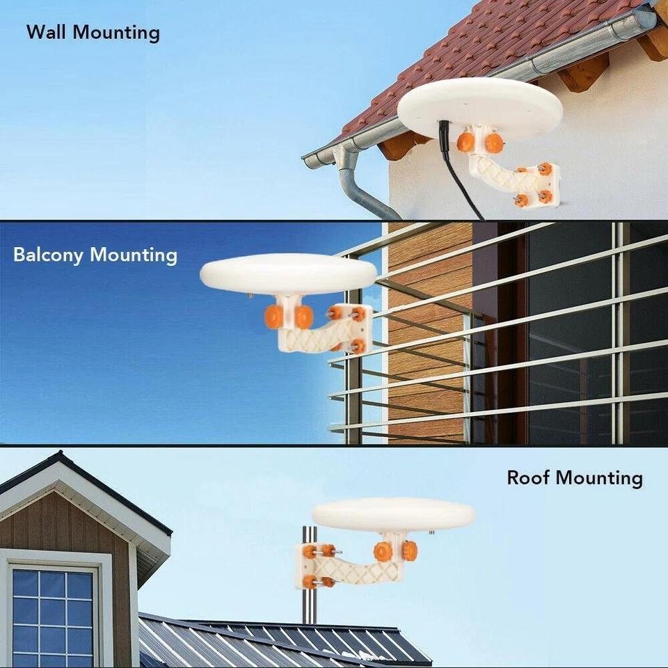 HDTV Outdoor Amplified TV Antenna 360° Omni-Directional Digital HD 1080P 4K - Image 4 of 4