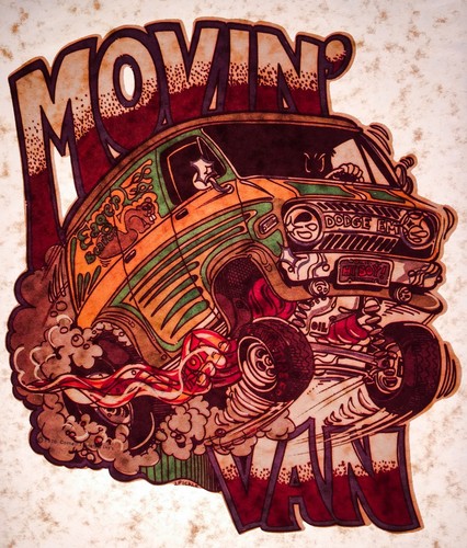 VTG Van 70s Dodge Ram vanning Custom Street camper beaver Wagon T-shirt iron-on
