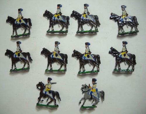 30MM FLAT ZINNFIGUREN ANTIQUE 7 YEARS WAR AUSTRIAN HUSSARS REGIMENT - Picture 4 of 5