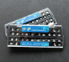 2 Sets Dental Orthodontic Metal Lingual Brackets Brace Buccal Tubes 28pcs/set