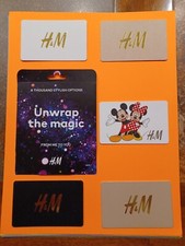 6 H & M GIFT CARDS~ RETAIL COMPANY~ BEAUTIFUL CARDS~6 COLORS~GREAT PRICE ~ NEW 