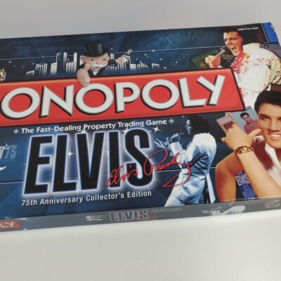 Monopoly Elvis Presley Board Game 75th Anniversary Collector's