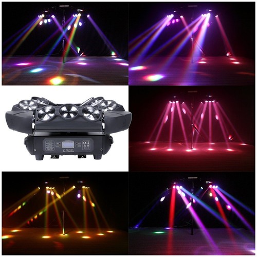9 LEDs RGB Beam Spider Moving Head Stage Lighting LED DMX512 DJ Disco home party - Picture 10 of 12