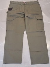 WRANGLER RIGGS WORKWEAR DOUBLE KNEE RIPSTOP CARGO PANTS Men's 38x30 KHAKI NWOT