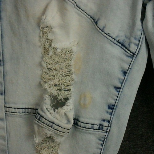 Argonaut Jeans Men Size 30X32 Distressed Ripped Skinny Denim Light Blue - Picture 5 of 15