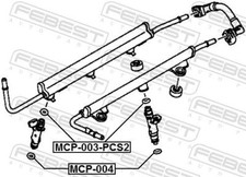 Febest MCP-003-PCS2 Dichtring, Einspritzventil passend für NISSAN OPEL PEUGEOT
